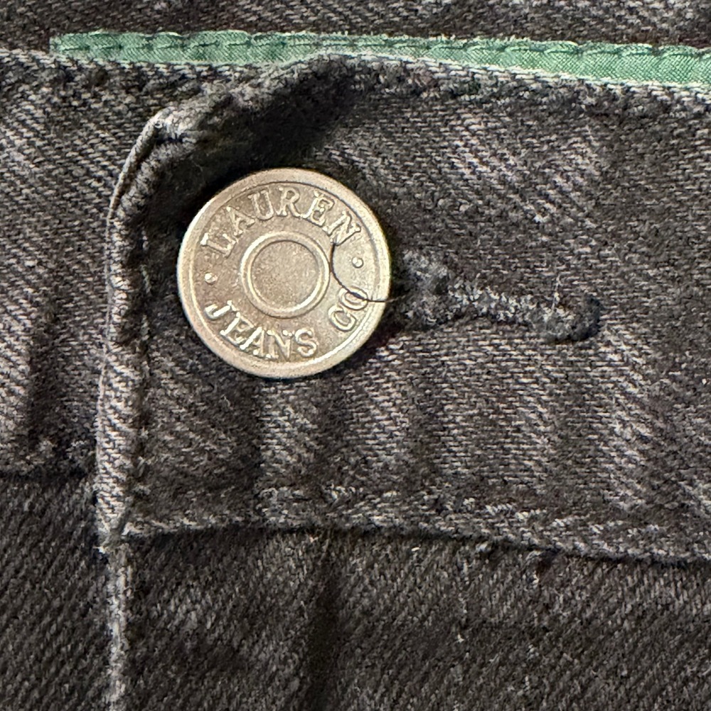 Lauren Ralph Lauren Jeans Co Womens Black Straight Leg Denim Pants Plus Size 16W - Picture 4 of 14